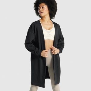 NEW GYMSHARK WHITNEY SIMMONS BLACK OVERSIZED CARDIGAN